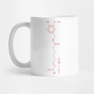 Capsaicin Molecule - Chilli Red Mug